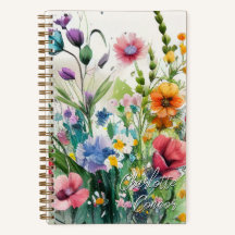 Watercolor Wildflowers Personalised Art