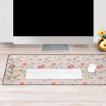 Watercolor Wildflowers Personalised Script Name Desk Mat<br><div class="desc">Our beautiful country meadow watercolor field wildflowers are handpainted with love. We've selected a beautiful light colour palette to create an elegant and calm mood. Our watercolor wildflowers are arranged to create this beautiful arrangement. Perfect to give your space a burst of beautiful blooms. Our wildflowers illustrations are painted by...</div>