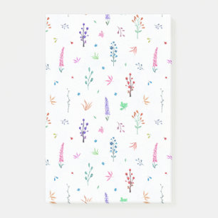 Watercolor Wildflowers Post-it Notes
