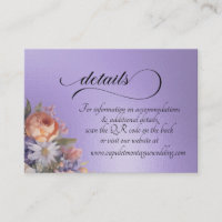 Watercolor Wildflowers, QR Code - Blue Lilac