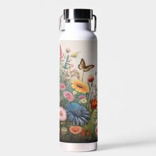 Watercolor Wildflowers Water Bottle