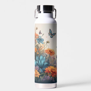 Watercolor Wildflowers Water Bottle