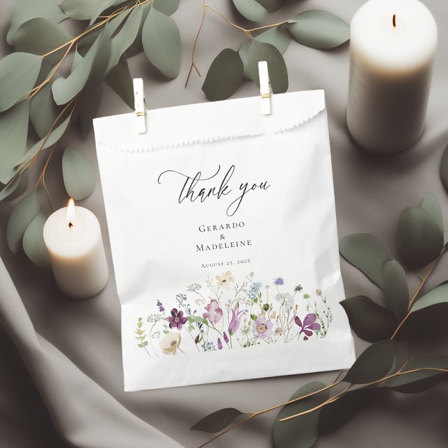 Watercolor wildflowers Wedding Favour Bags (Creator Uploaded)