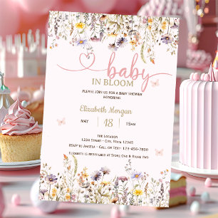 Watercolor WildflowersBaby In Bloom Baby Shower Invitation