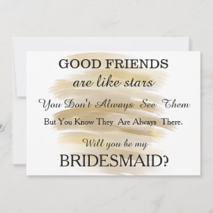 Watercolor Will you be my bridesmaid? Invitation