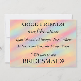 Watercolor Will you be my bridesmaid? Invitation