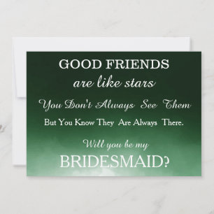 Watercolor Will you be my bridesmaid? Invitation