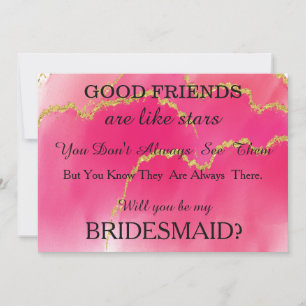 Watercolor Will you be my bridesmaid? Invitation