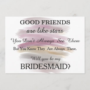 Watercolor Will you be my bridesmaid? Invitation