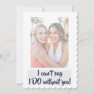 Watercolor Will you be my bridesmaid proposal card