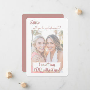 Watercolor Will you be my bridesmaid proposal card