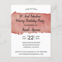 Watercolor Winery 50 & Fabulous Birthday Party