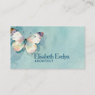 Watercolor Wings: Artistic Business Card Design