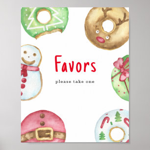 Watercolor winter baby shower Favours, take one Poster