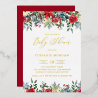 Watercolor Winter Blooms Garland Baby Shower