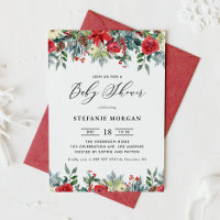 Watercolor Winter Blooms Garland Baby Shower