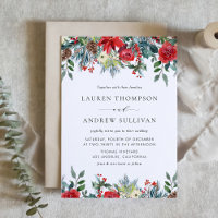 Watercolor Winter Blooms Garland Botanical Wedding
