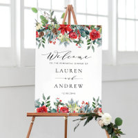 Watercolor Winter Blooms Garlands Rehearsal Dinner