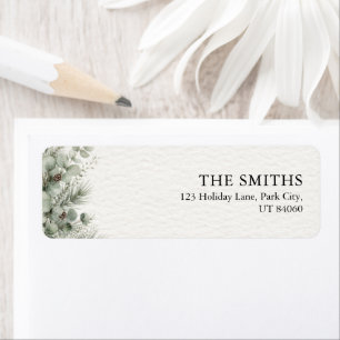 Watercolor Winter Botanical Ivory Holiday Family