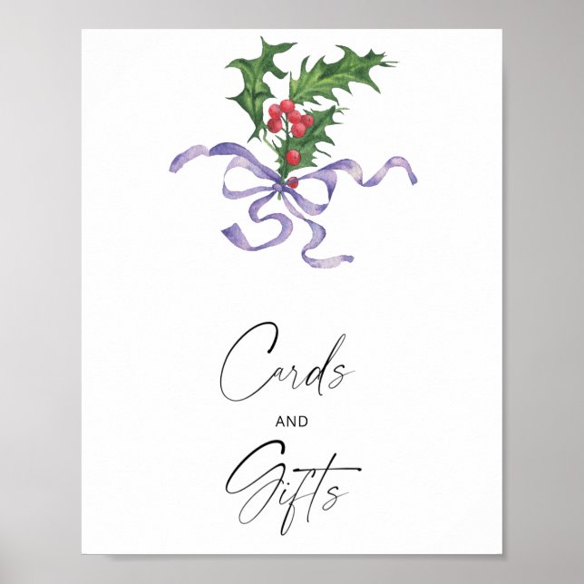 Watercolor winter Cards and Gifts Poster (Front)