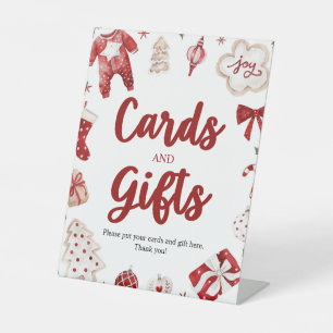 Watercolor Winter Christmas Card and Gifts Sign