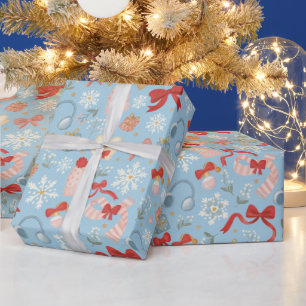 Watercolor Winter Christmas Wrapping Paper Roll