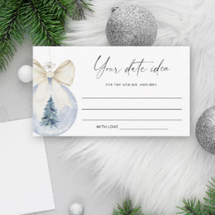 Watercolor winter Date night ideas \ Date jar Enclosure Card