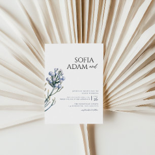 Watercolor Winter Floralr Wedding Party Invitation