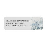 Watercolor Winter Forest and Stag Address Label<br><div class="desc">Watercolor Winter Pine Forest and Stag address labels - perfect for general mail,  winter events,  christmas cards,  change of address and holiday moving announcements etc. The template is ready for you to add your name and address.</div>