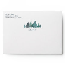 Watercolor Winter Forest in the Forest