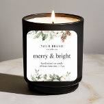 "Watercolor Winter Green Pine Tree & White Flowers Square Sticker<br><div class="desc">"Enhance your candle decor with this beautiful Watercolor Winter Green Pine Tree & White Flowers sticker. Featuring a serene winter scene with lush green pine trees and delicate white flowers, this sticker brings a touch of natural elegance to your candles. Perfect for the holiday season, winter weddings, or cosy home...</div>