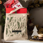 Watercolor Winter Green Seamless Pattern  Tote Bag<br><div class="desc">Watercolor Winter Green Seamless Pattern</div>