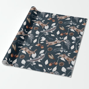 Watercolor Winter Hare Wrapping Paper