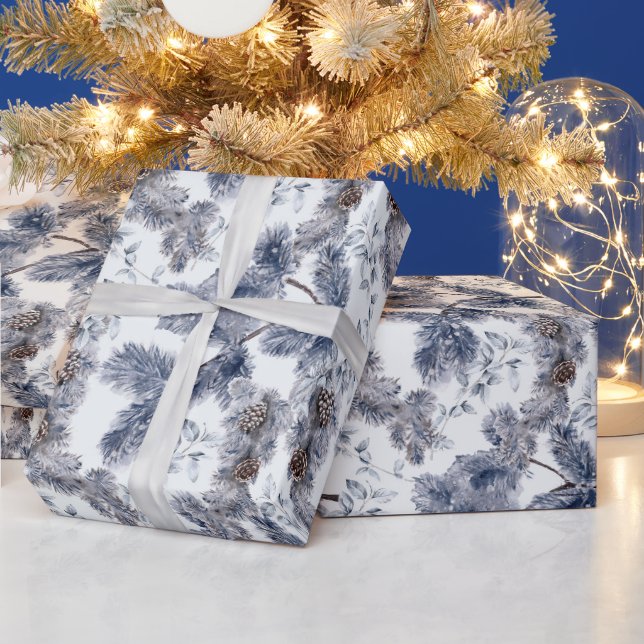 Watercolor Winter Holiday Pattern Wrapping Paper (Holidays)