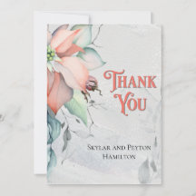 Watercolor Winter Holiday Poinsettia