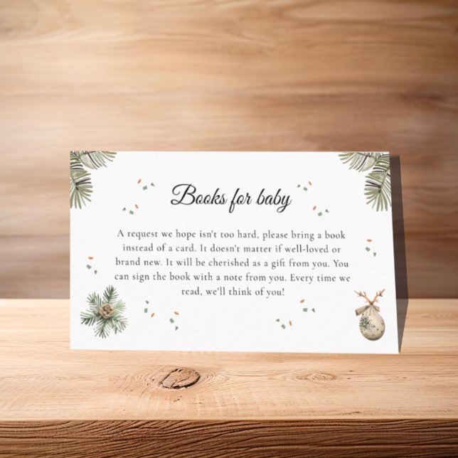 Watercolor Winter Snowman Books for Baby Enclosure Card (Creator Uploaded)