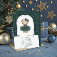 Watercolor Winter Teddy bear Christmas Baby Show