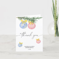 Watercolor Winter Thank you gender reveal