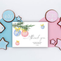 Watercolor Winter Thank you gender reveal