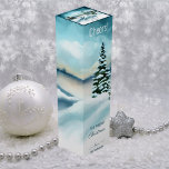 Watercolor Winter Wonderland Christmas Wine Box<br><div class="desc">Wine gift box featuring a watercolor winter wonderland scene. Also beautiful for other winter celebrations!</div>