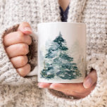 Watercolor Winter Woodland Tree Coffee Mug<br><div class="desc">Beautiful watercolor mug features a winter forest covered in snow.  Makes a great gift!</div>