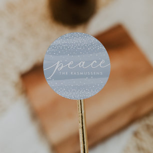 Watercolor Wish   Holiday Classic Round Sticker