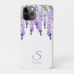 Watercolor Wisteria Personalised Name Monogram Case-Mate iPhone Case