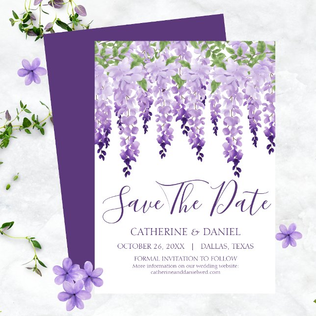 Watercolor Wisteria Save The Date (Creator Uploaded)