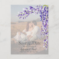 Watercolor Wisteria Save the Date Photo