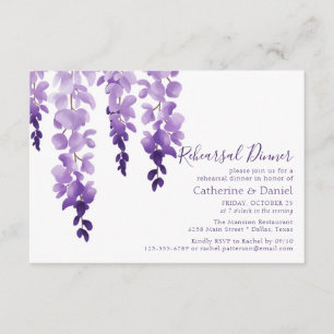 Watercolor Wisteria Wedding Rehearsal Dinner Enclosure Card