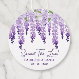 Watercolor Wisteria Wedding Spread The Love Script Favour Tags