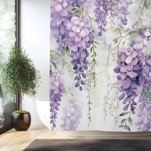 Watercolor Wisteria Whispers Shower Curtain