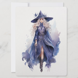Watercolor Witch [3] Holiday Card