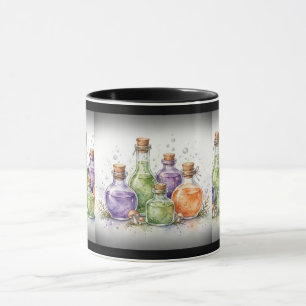 Watercolor Witch Potion Bottles Mug
